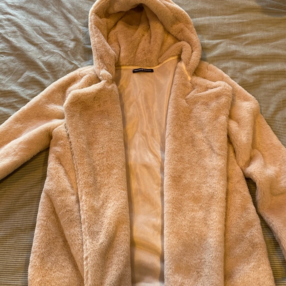 Long Brandy Melville fur jacket